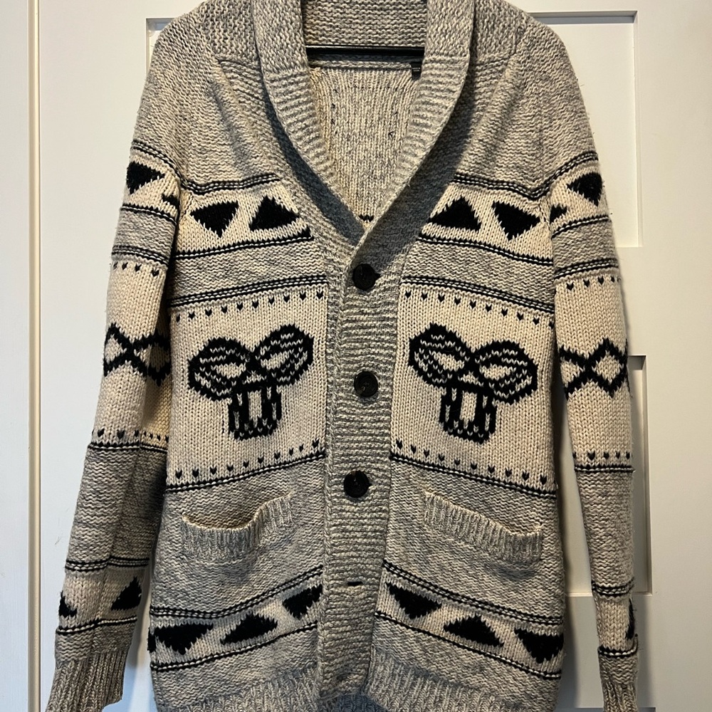 TNA Northwest Lambswool button down front knit cardigan